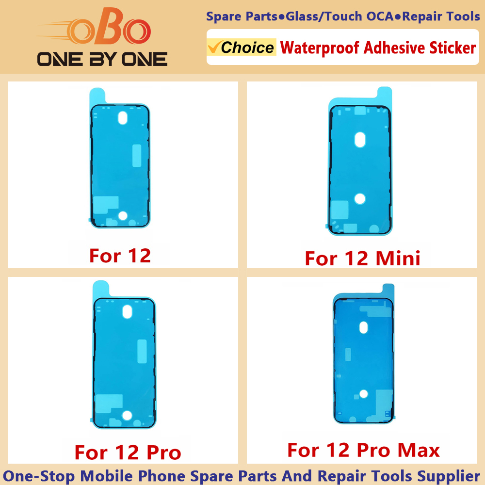 Pegatina adhesiva impermeable para iPhone 12 PRO MAX MINI, marco de carcasa frontal, tiras de cinta, reemplazo adhesivo de sello precortado de pantalla