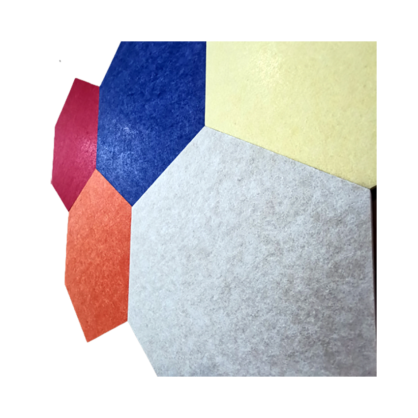 Best Quality  Cheap Noise Reduction Hexagon Acoustic Polyester Panel Polyester panel