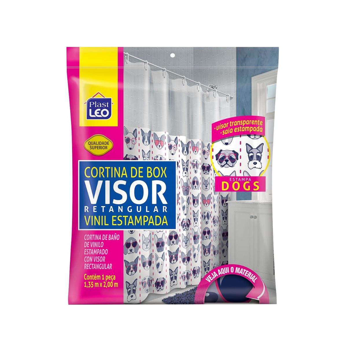 BOX VINYL CURTAIN ESTAMPED WITH VISOR 1,35X2,0 MT