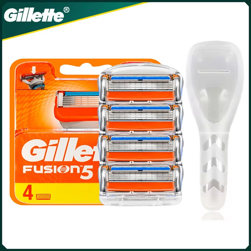 Gillette-cuchillas de afeitar Fusion para hombre, 5 capas, cuidado de la seguridad facial, cabezal de afeitado Manual, reemplazo de cuchillas de afeitado profesional para Barba