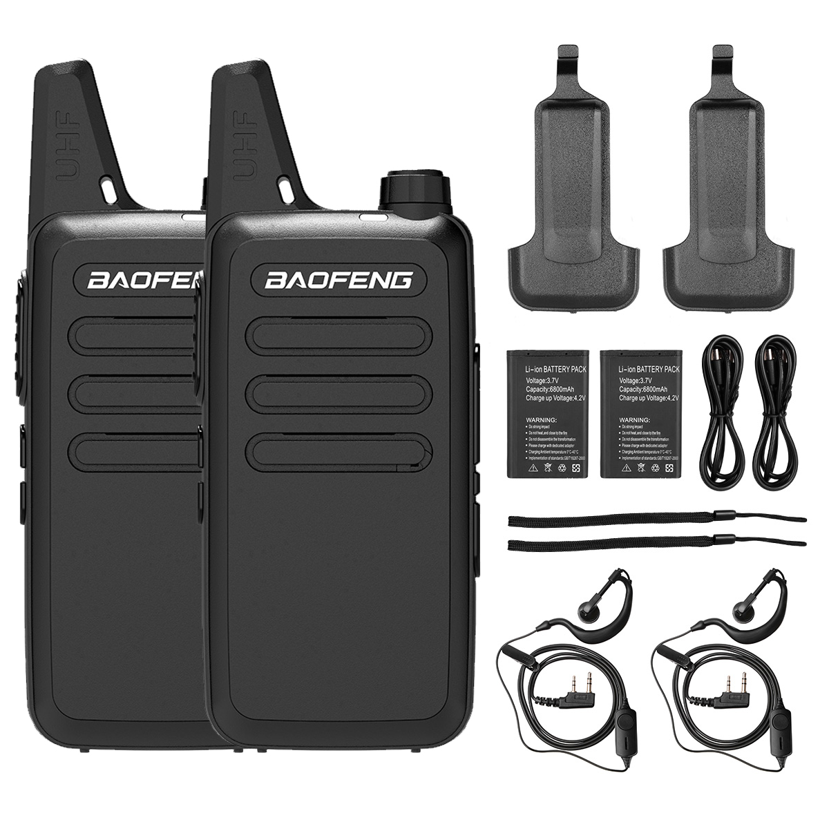 BAOFENG BF-888S T20 Upgraded 2-Way Radios, Long Range Walkie Talkies for Adults with Earpiece, Rechargeable Handheld Radios (2 P