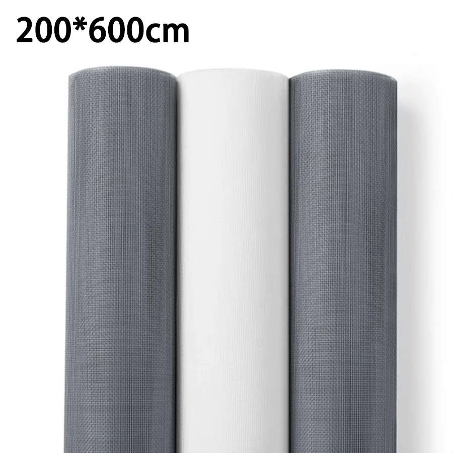 Grande rede mosquiteira rolos de malha nano pp respirável e transparente, tela resistente a insetos para janelas e portas