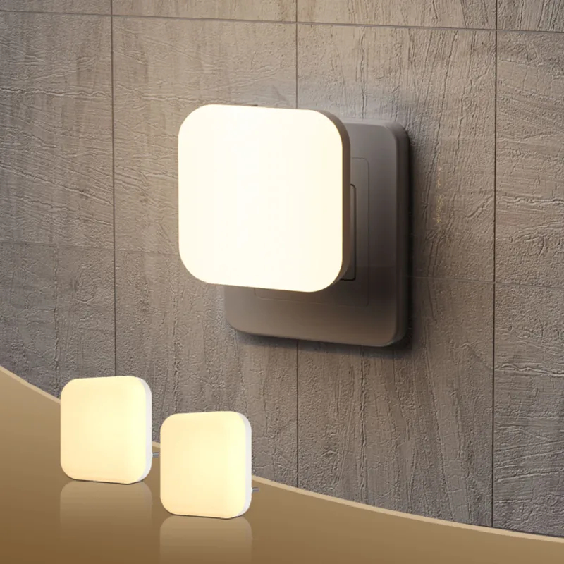 1 Stück/2 Stück Lights By Night dimmbares LED-Nachtlicht, Plug-in, Dämmerungssensor, verstellbar, kompakt, 4 Einstellungen, Umgebungslicht