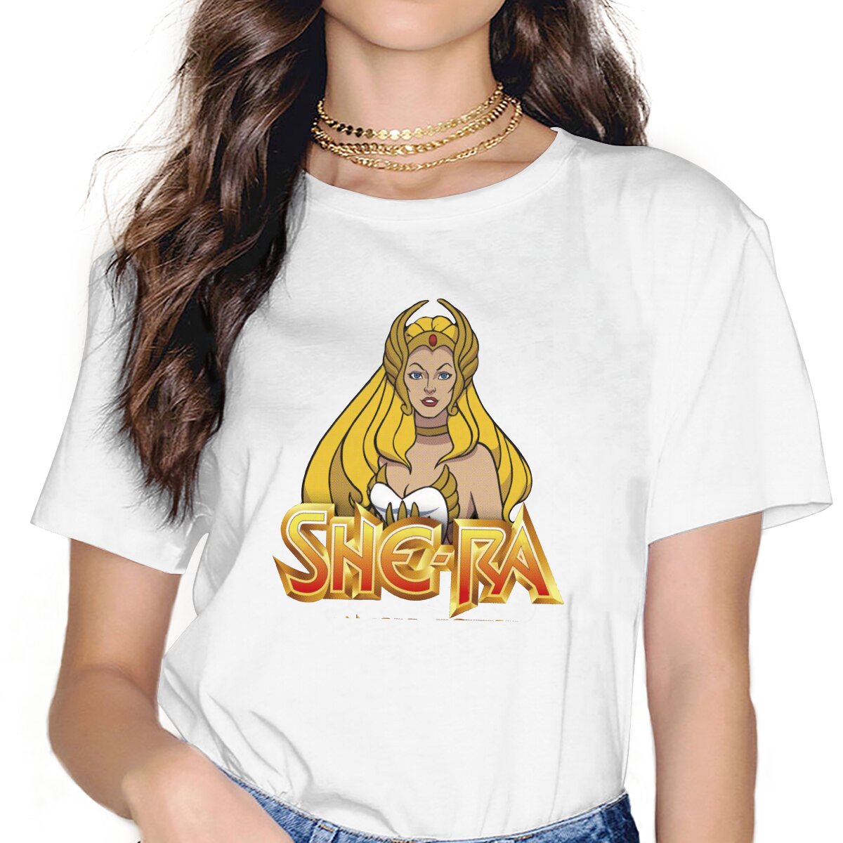 Anime She-Ra Princess Power Girl Power T Shirt Harajuku Graphic Tshirt da donna o-collo