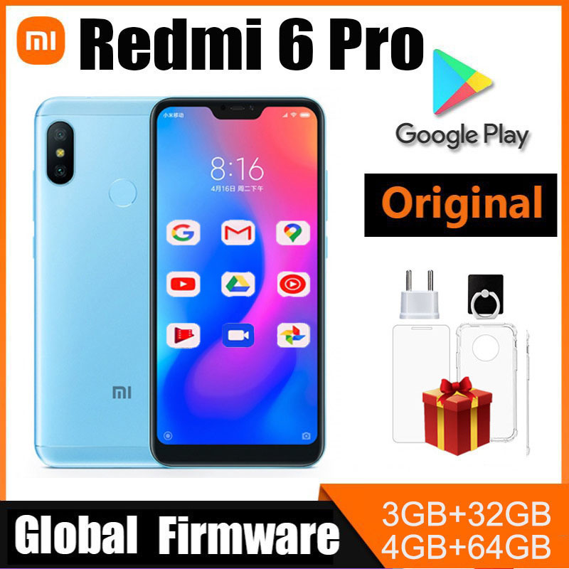 샤오미 레드미 6 프로 스마트폰, 스냅드래곤 625 픽셀, 4000 mAh
