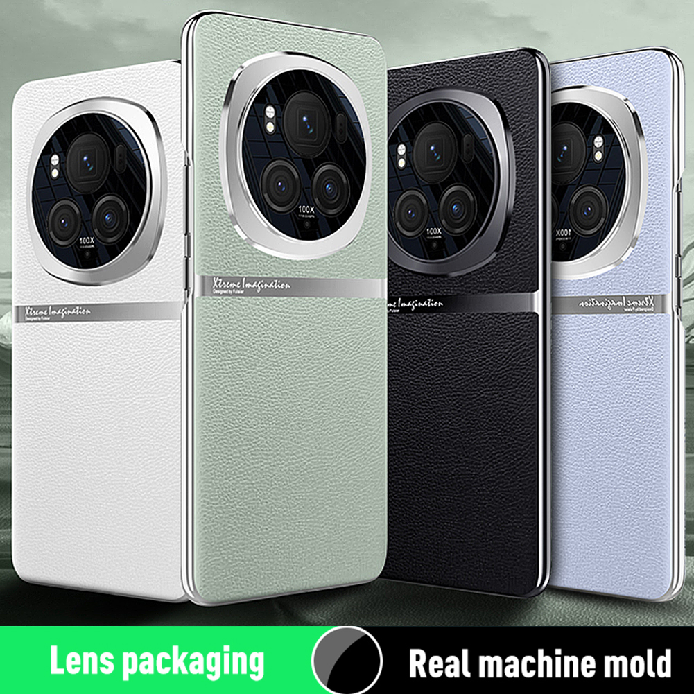 Étui en cuir d'origine pour Honor Magic 6 Pro, coque arrière antichoc, pare-chocs de placage pour Huawei Magic6 Pro, étui de téléphone portable rigide en PC
