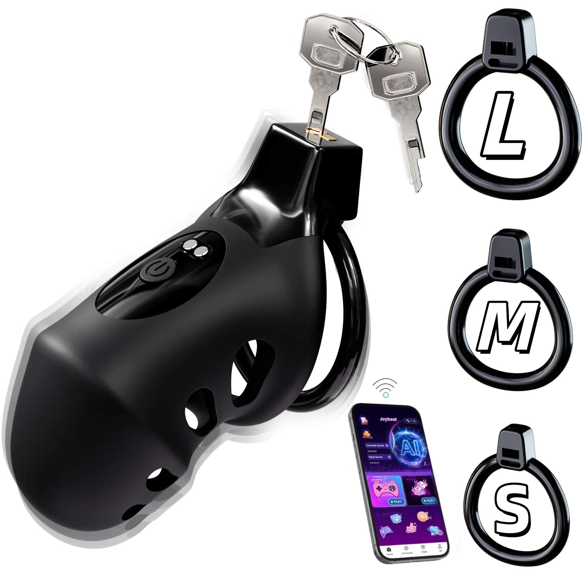 Cage de chasteté vibrante contrôlée par application, dispositifs de bondage pour pénis avec 10 vibrations, jouets sexuels pour adultes BDSM pour hommes