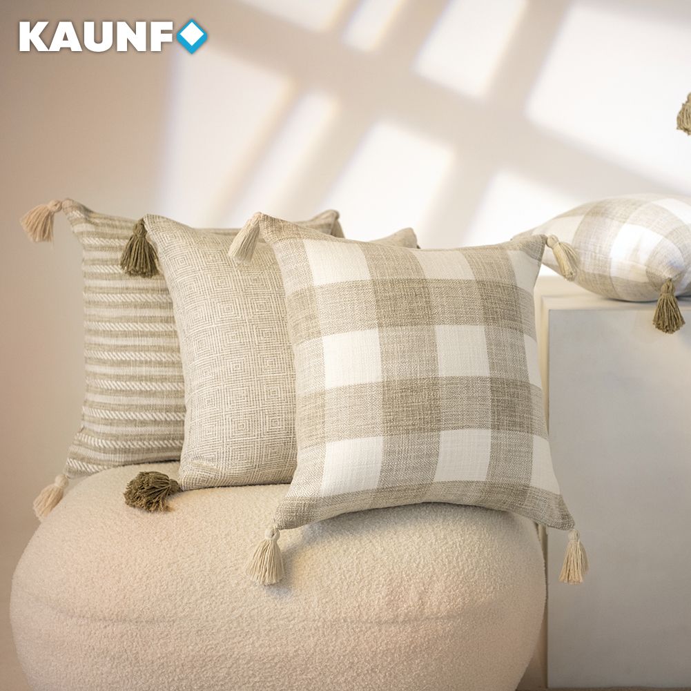 Jumbai Sarung Bantal 45X45 30X50 Krim Putih Sarung Bantal untuk Tempat Tidur Kursi Sofa Dekoratif Sarung Bantal Persegi Dekorasi Rumah Linen