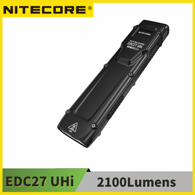 NITECORE EDC27 UHI Перезаряжаемый тактический фонарик 3100 люмен с OLED-дисплеем в реальном времени Встроенный аккумулятор Troch Light