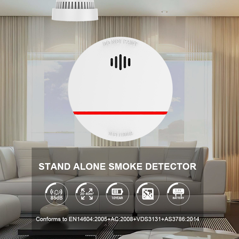 Cpvan Rookmelder Sensor Brandalarm Bescherming Apparatuur Met 10 Jaar Batterij Ce Gecertificeerd EN14604 Goedkeuring Brandweerlieden