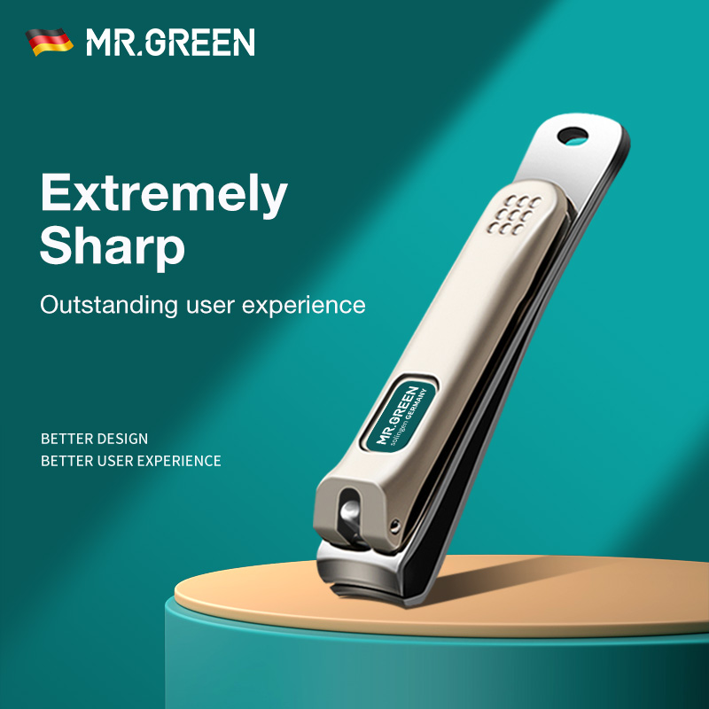 MR.GREEN กรรไกรตัดเล็บสแตนเลสใบมีดโค้ง Clipper เล็บมือกรรไกรตัดเล็บเครื่องมือ trimmer พร้อมตะไบเล็บ