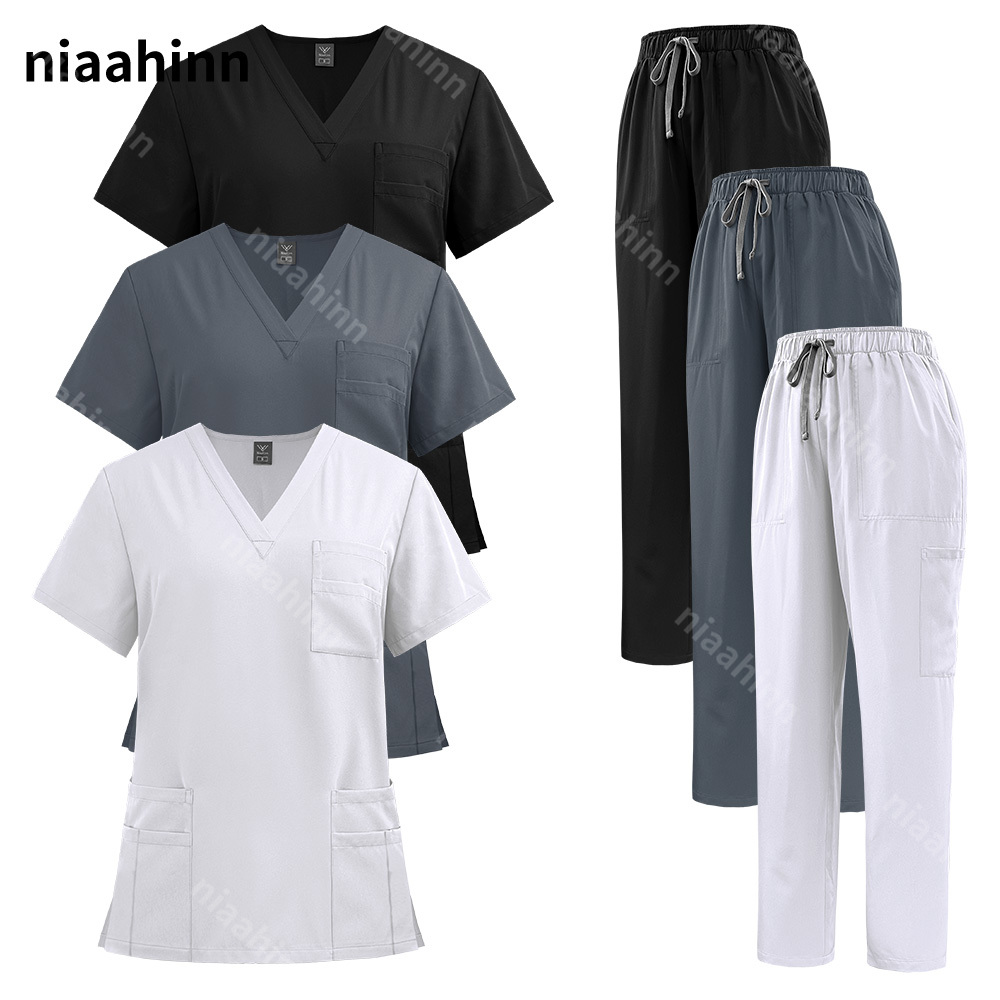 歯科病院手洗い服男性と女性半袖薬剤師作業服分割ドクター作業服手術セット