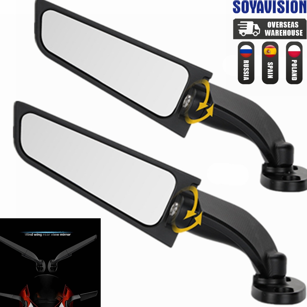Motorrad Flügel Spiegel Einstellbare Dreh Rück Seite Spiegel Für BMW S1000RR Honda CBR Yamaha YZF R6 R1 R25 R3 R125 R15