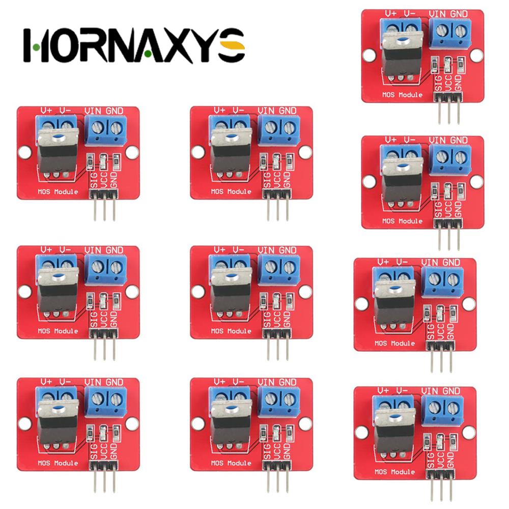5/10 шт. 0-24В Модуль драйвера MOSFET IRF520 с кнопкой для Arduino MCU ARM Raspberry Pi