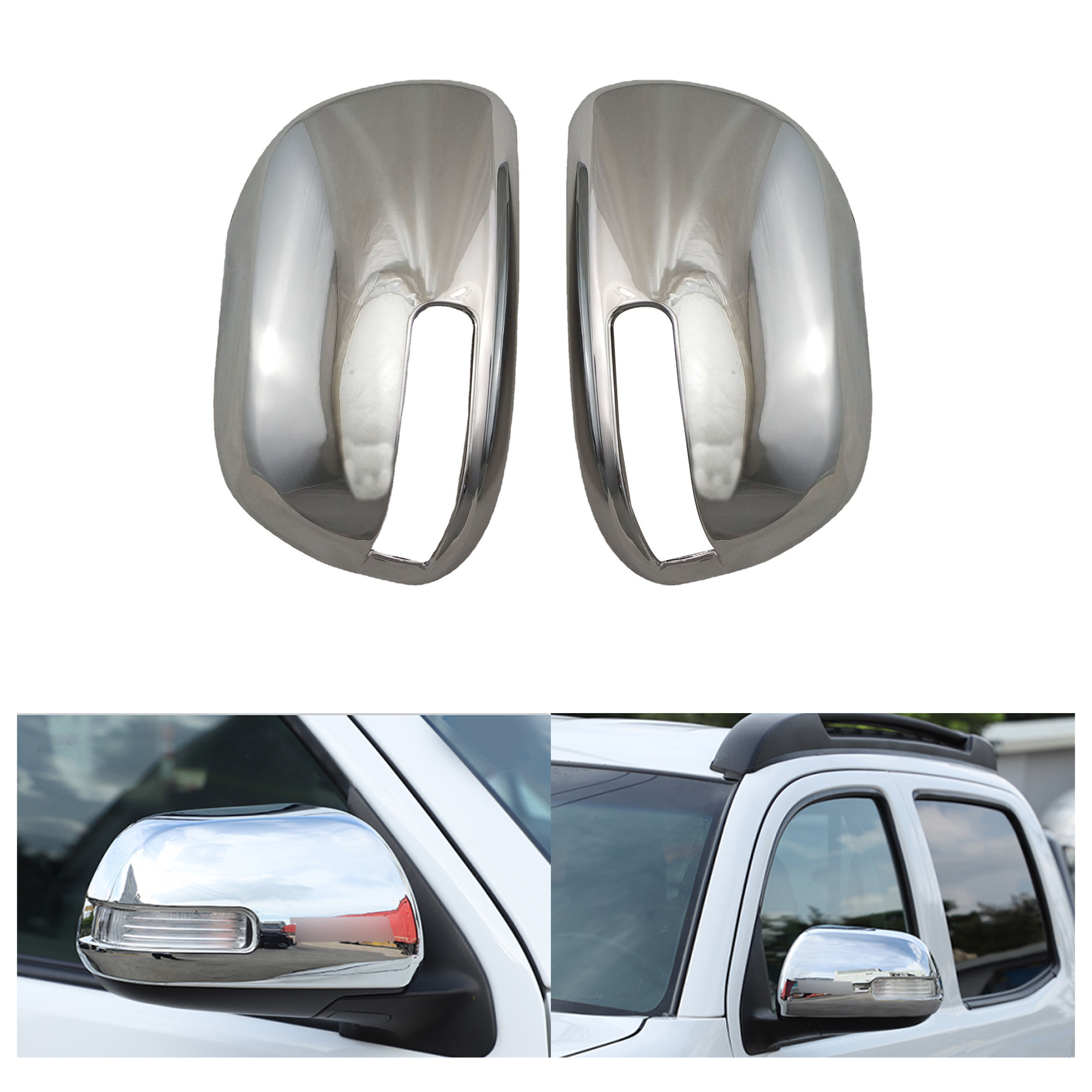 Couvercle de miroir de porte en fibre de carbone, 2 pièces, pour Toyota Voxy Vigo Fortuner Alphard Noah Vellfire Estima Vanguard ACR50