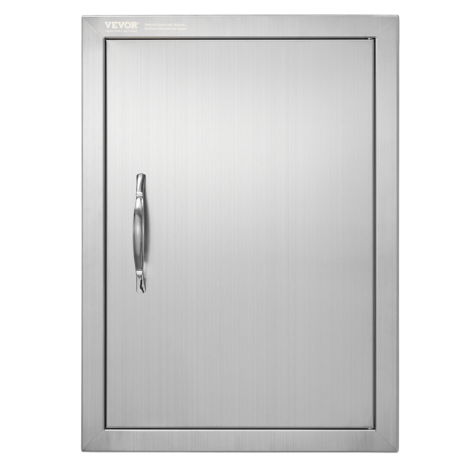 SucceBuy Puerta de acceso para barbacoa Puerta de montaje empotrado de acero inoxidable Puerta vertical de pared con manija empotrada Estación de asar Gabinete exterior