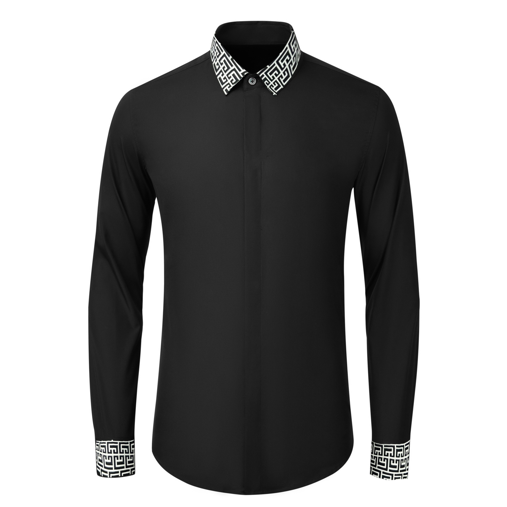 Camisas listradas para homens, manga comprida, slim fit, algodão, roupas casuais, streetwear, social, vestido de negócios, tops, marca high-end