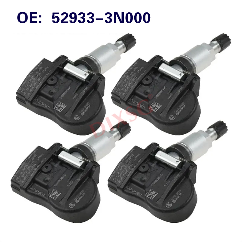 4шт 52933-3N000 Датчик TPMS 315 МГц 529333 Датчик контроля давления в шинах N000 для 2012-2013 2014 2015 2016 2017 HYUNDAI ACCENT KIA