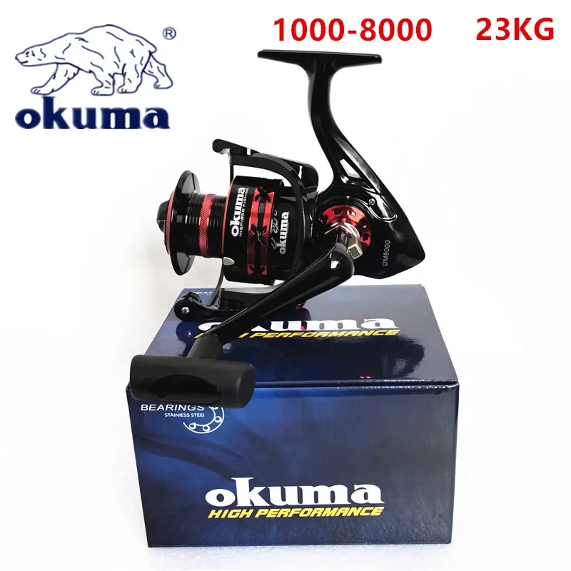 รอกตกปลาแบบหมุน OKUMA รุ่นใหม่ 2+1BB แรงต้านสูงสุด 9KG-23KG เหมาะสำหรับทุกแหล่งน้ำ 1000-8000