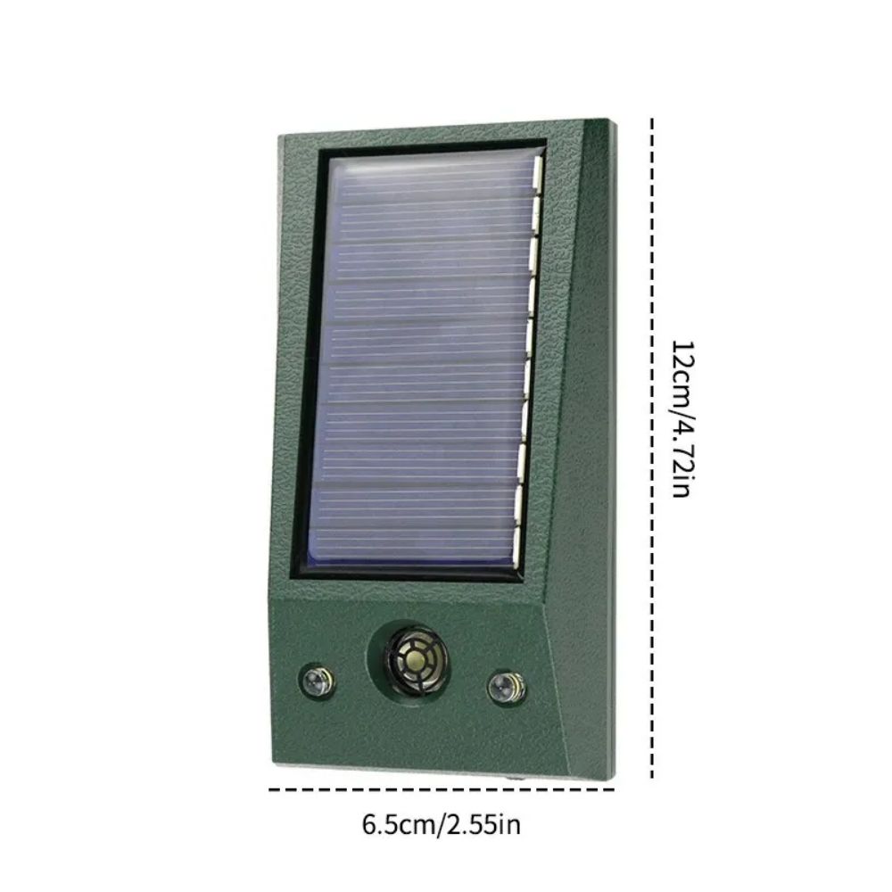 Solar Powered Ultrasonic Electronic Bird Repellent IP66 Waterproof Pigeon Deterrent Strong LED Flashing Pest for Yard Control