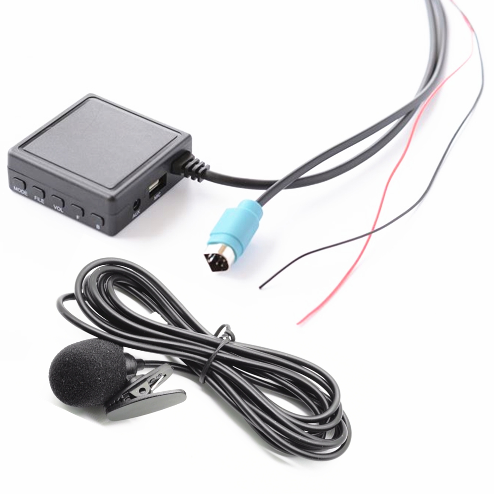Adaptateur stéréo sans fil, Bluetooth 5.0, pour voiture, avec microphone, mains-libres, Audio AUX-IN, câble USB, pour Alpine KCE-236B