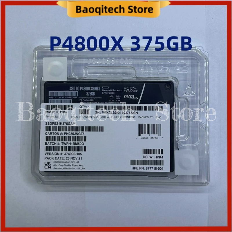 Nuevo original genuino P4800X 375G U.2 unidad de estado sólido empresarial de larga duración para disco de sistema Intel Aoteng