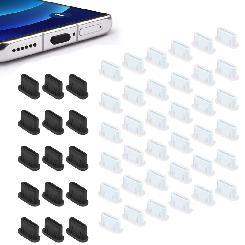 C 타입 먼지 플러그 USB 충전 포트 보호대 실리콘 방진 플러그 커버 캡, 삼성 화웨이 샤오미 휴대폰 먼지 플러그용, 3-57 개
