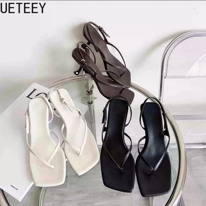 Sandalias de tacón alto de verano para mujer, zapatos de banda estrecha a la moda, Sandalias de vestir de fiesta de estilo de diseño