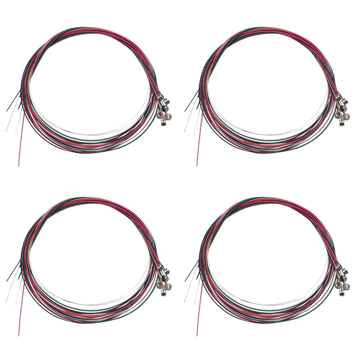 A71P 24x Rainbow Colorful Color String for Acoustic Guitar