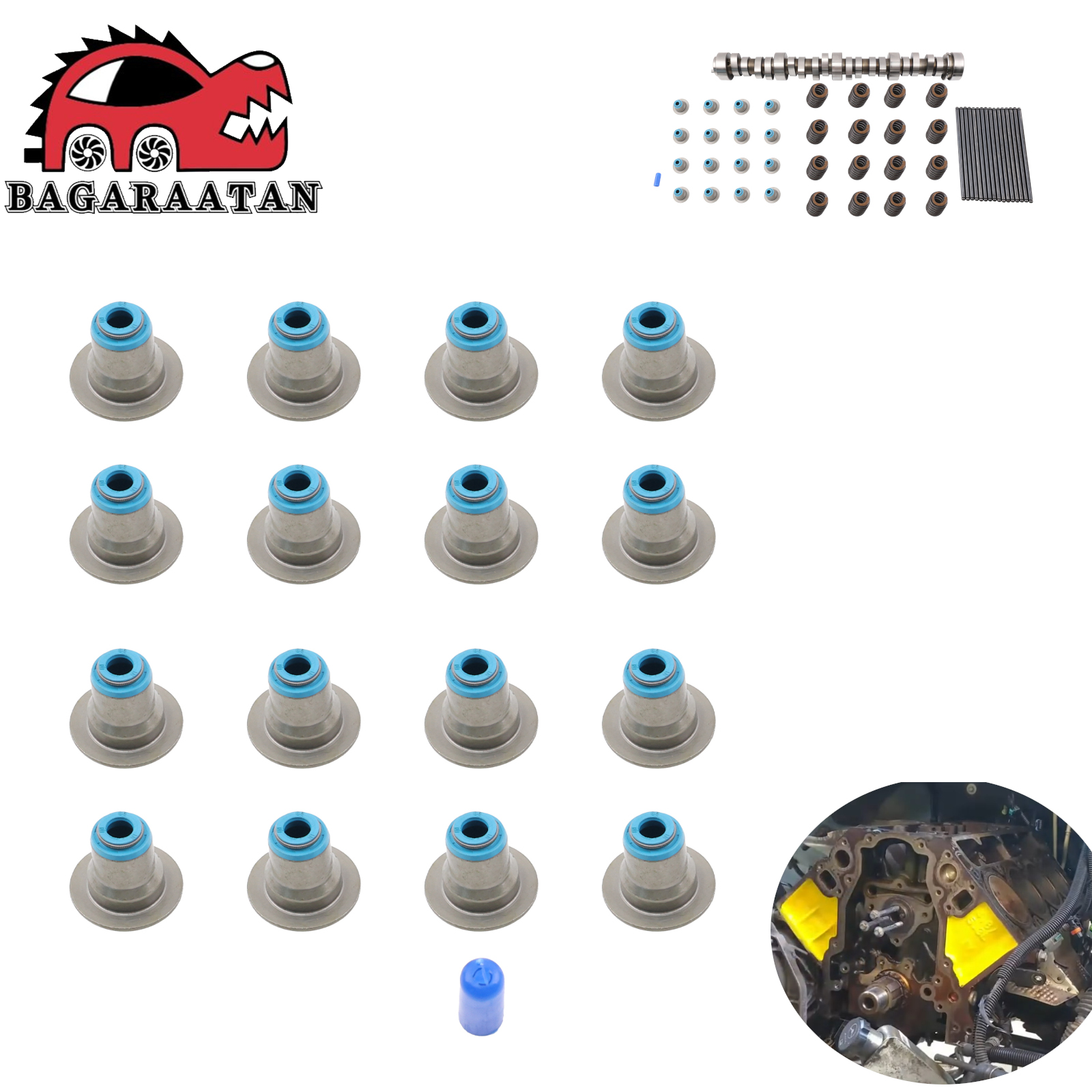 For Chevy Truck Camshaft Stage 2 Kit For Silverado Sierra 1999-2013 GM 4.8L 5.3L 6.0L 6.2L LS Based Engines