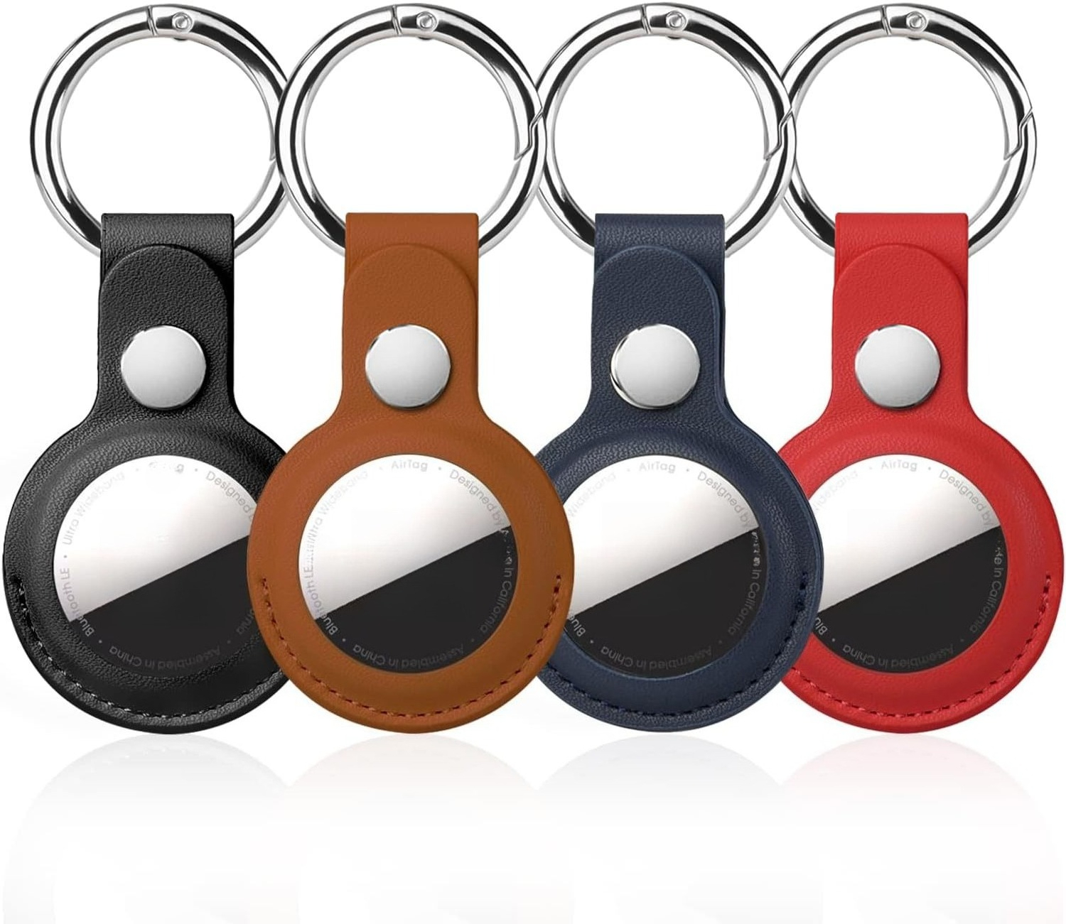 Funda de Cuero PU para Apple Airtag, Funda Protectora para Localizador Apple, Dispositivo Antipérdida, Accesorios para Llavero