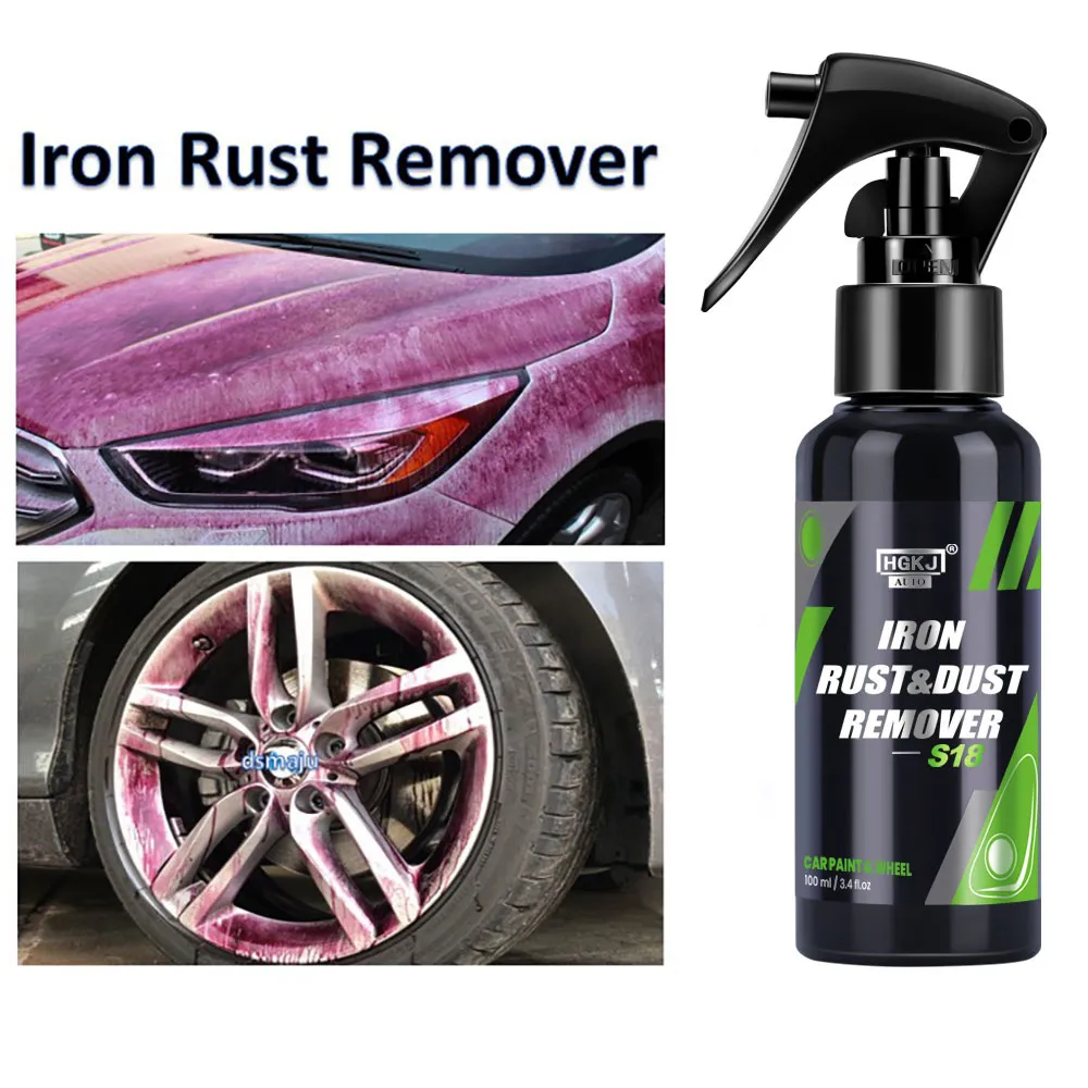 Spray eliminador de óxido, producto de limpieza de coche, rueda, hierro, removedor de óxido de Metal, cuerpo, limpieza de polvo de hierro, Kit de pulido de coche Hgkj S18