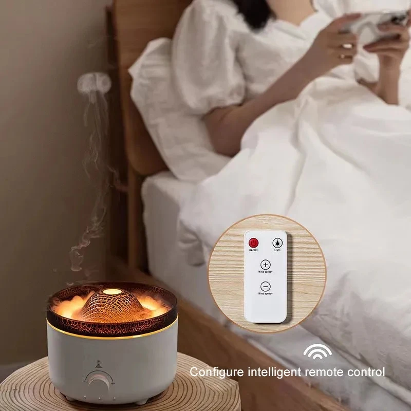 2023 560ML pengendali jarak jauh ubur-ubur manis Humidifier minyak esensial mesin penyebar aroma api mesin aromaterapi rumah