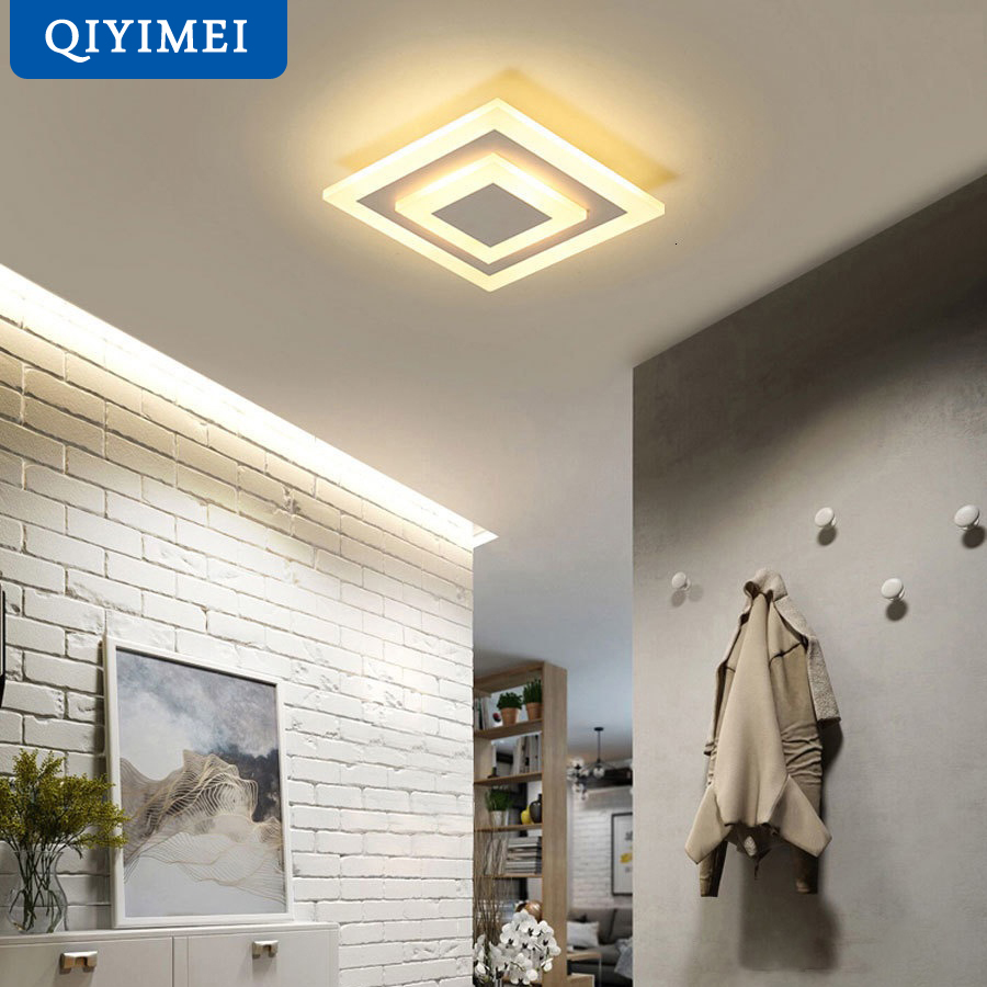 Nowoczesna lampa sufitowa LED do lamp korytarzowych łazienka salon balkon okrągłe kwadratowe oświetlenie domu oprawy dekoracyjne Dropship