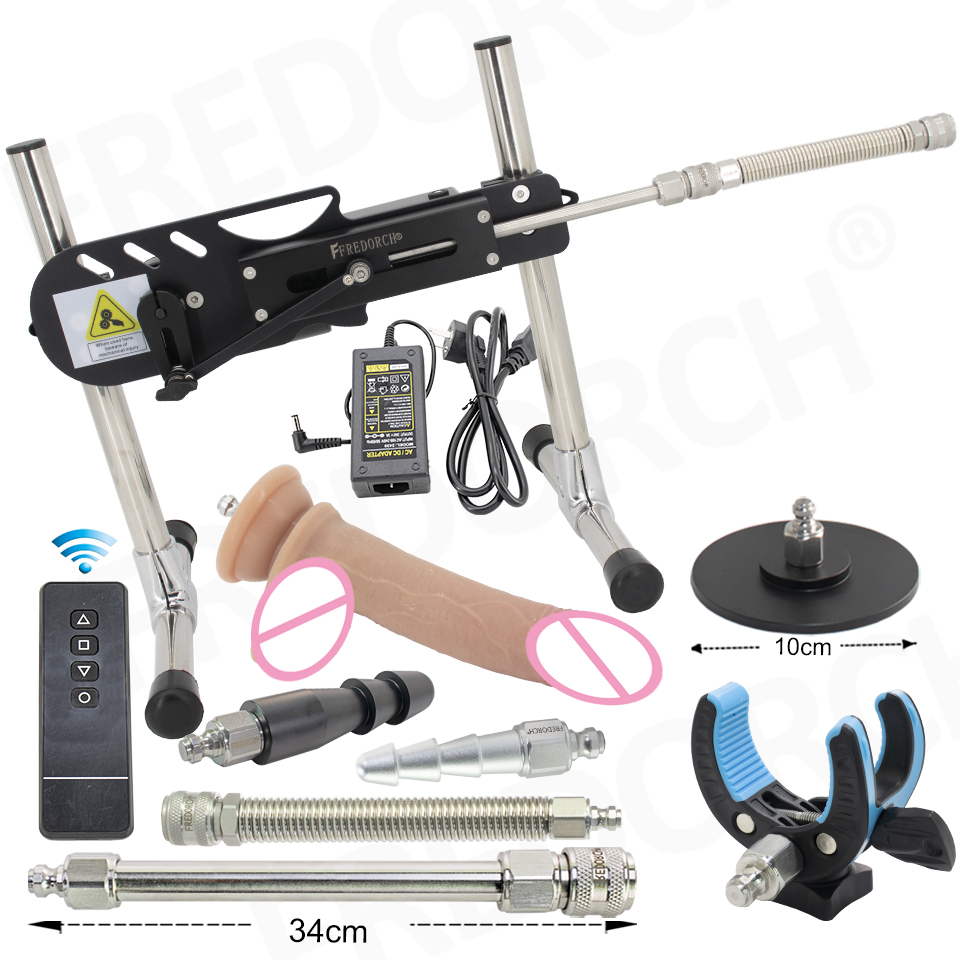 Fredorch 2025 Nieuwe Bedrade/Draadloze Dubbele Besturings Masturbatiemachine Meer Accessoires Stotende Penetratie Seks Speelgoed met Dildo
