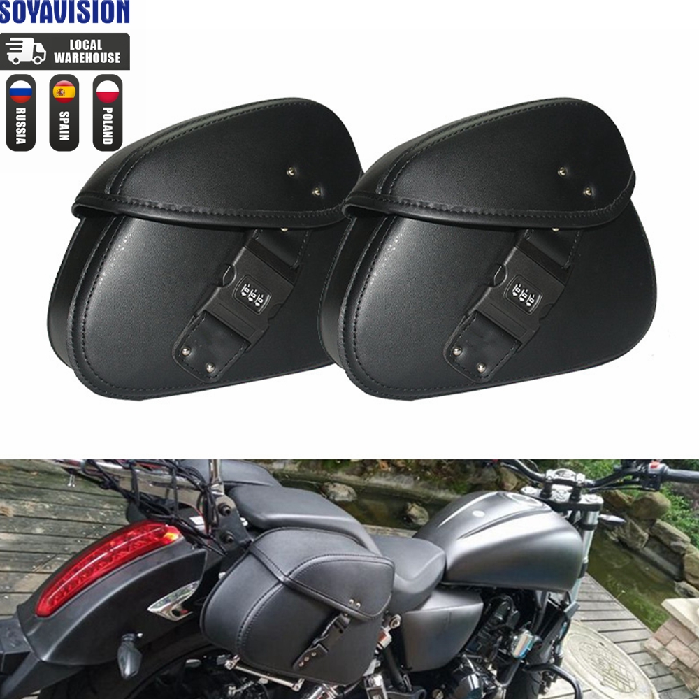 ユニバーサルオートバイサドルバッグサイドツールポーチ荷物収納袋サドルバッグホンダ、ヤマハ、スズキハーレー 883 後部座席バッグ