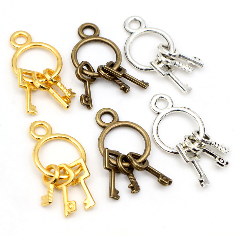 24 x 13 mm, 10 Stück, antik versilbert, Bronze, vergoldet, Schlüsselanhänger, handgefertigte Charms-Anhänger: DIY für Armband-Halskette
