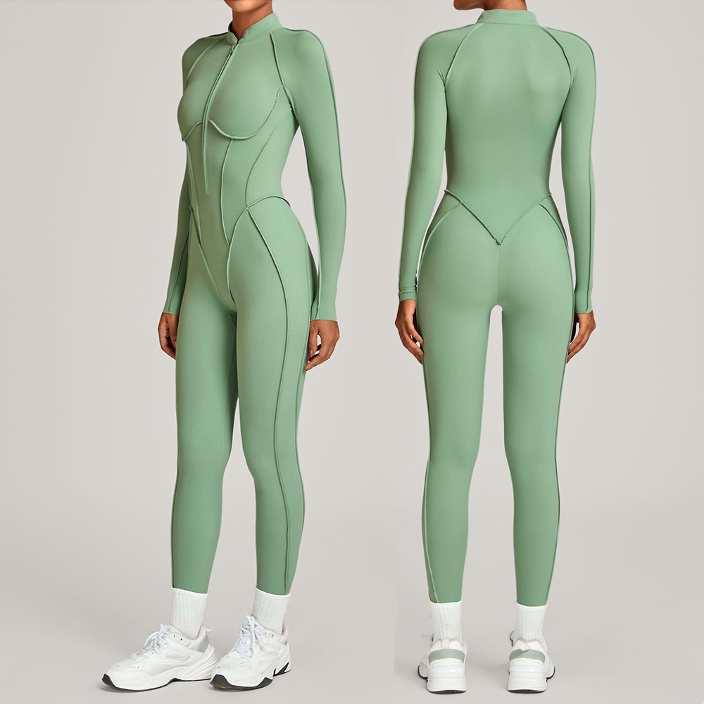 Yoga Suit Yoga Bodysuit Gym Set Women Sportswear Fitness Long Sleeve Sports Jumpsuit Female Workout Clothes One-piece Tracksuits