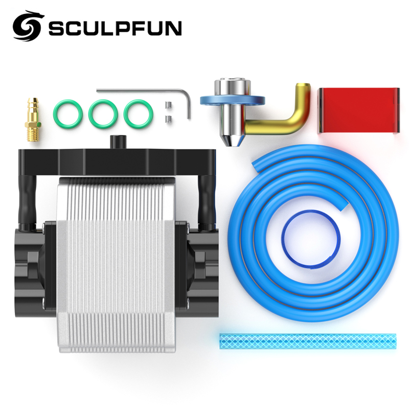 SCULPFUN S9 Kit de buses d'assistance à l'air 30ML/pompe à air Version ue/US 220V/100V Structure entièrement métallique d'assistance à l'air à grande vitesse
