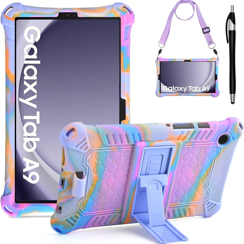 Чехол для планшета Samsung Galaxy Tab A9 + 11 "plus, чехол 2023 SM-X210 X215 X216 A9 8,7 SM-X110/X115, мягкий силиконовый чехол-подставка для детей, капа