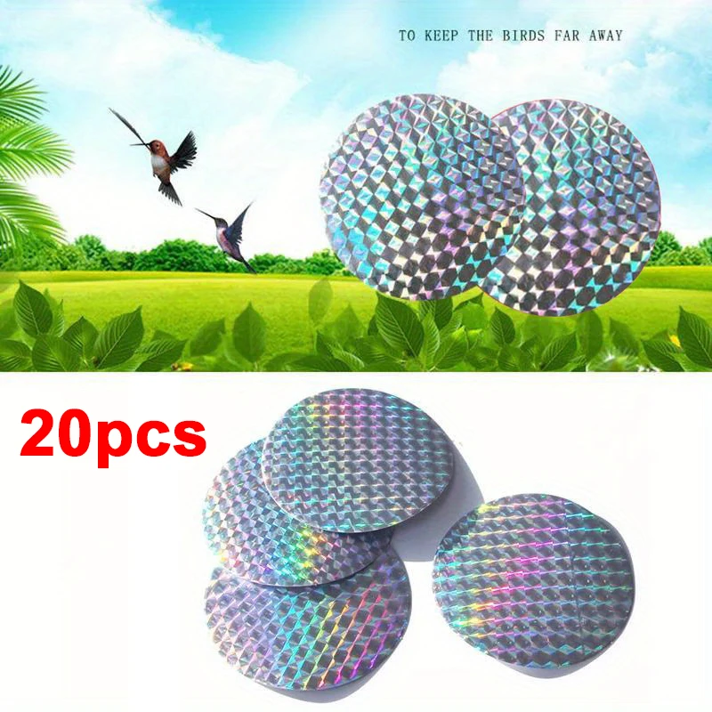 20 Stuks Ronde Pasta Type Vogel Repellent Tape Reflecterende Anti Vogel Schrikken Reflecterende Stok Tape Duif Boerderij Vogel Chasing Gereedschap