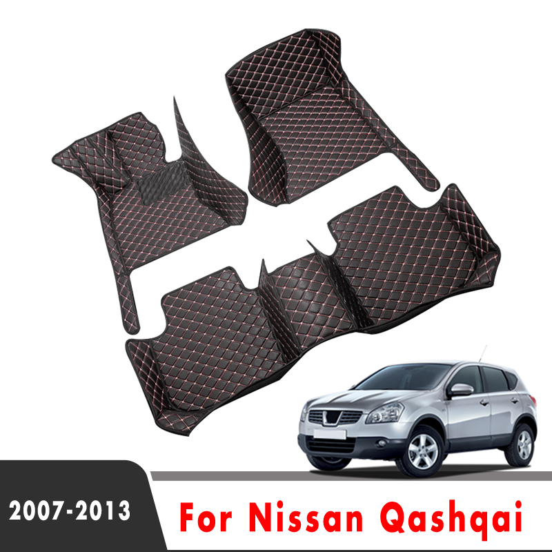 Car Floor Mats Trunk Carpets For Nissan Qashqai J10 2013 2012 2011 2010 2009 2008 2007 Auto Interior Styling Waterproof Rugs