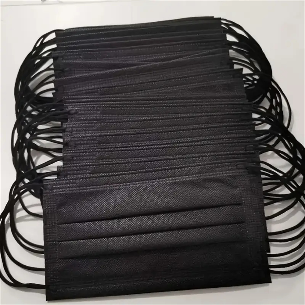 200pcs Black Disposable Face Masks 3 Layers Ply Filter Nonwove Anti Dust Breathable Protective Safe Facemask Adult Mouth Mask
