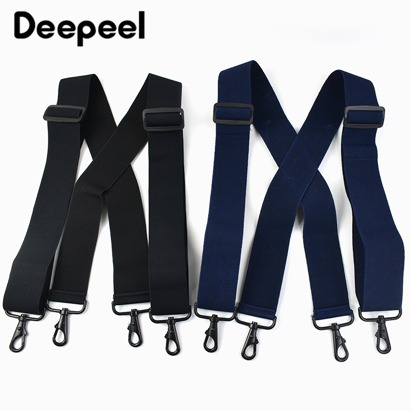 Deepeel 5*120 см мужские подтяжки для взрослых 4 зажима с пряжкой-крючком широкие эластичные ремни мужские бандажи подтяжки мужские юбки джинсы аксессуары