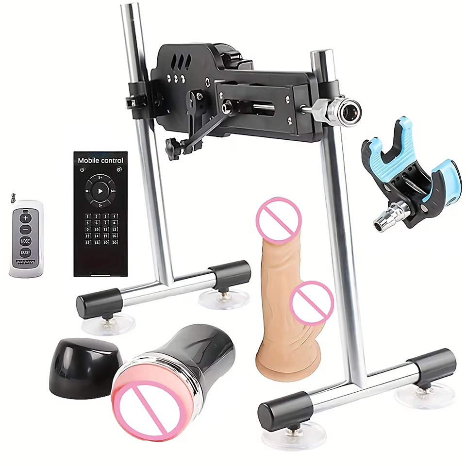 F19-70W-Mute Machine sexuelle automatique pour femmes et hommes, réglable, rétractable, avec support stable et solide, machine de masturbation pour adultes, godemiché