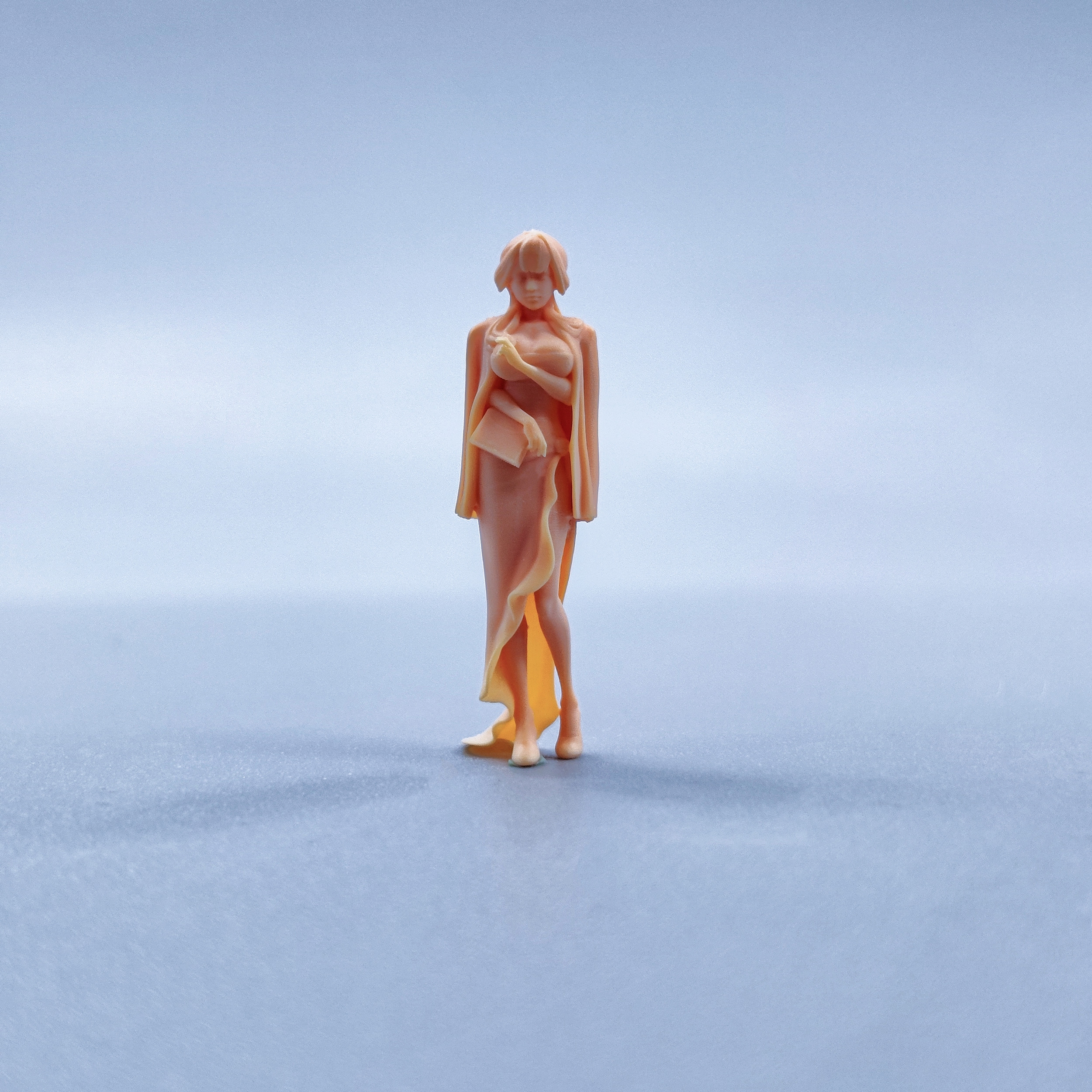 1/64 1/43 Figurines Scale Model Resin Evening Gown Beauty Uncolored Miniatures Diorama Hand-painted W018