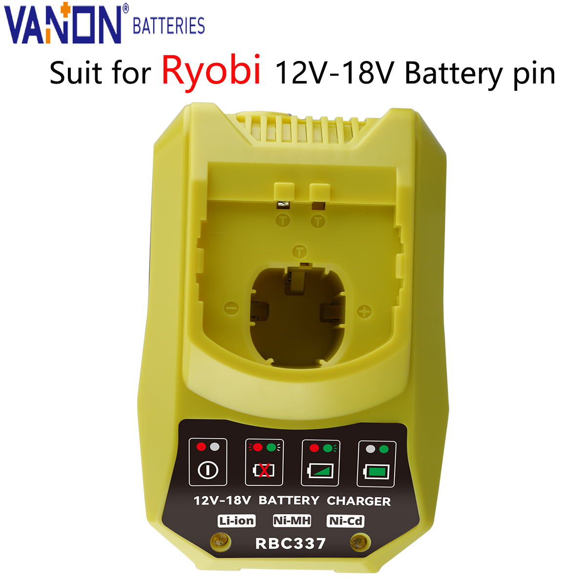 Зарядное устройство VANON P117B 12 В-18 В MAX, замена для Ryobi P102 P105 P106 P108 P189 P190 P191 P197 PBP002 PBP005, штифт для аккумулятора инструмента