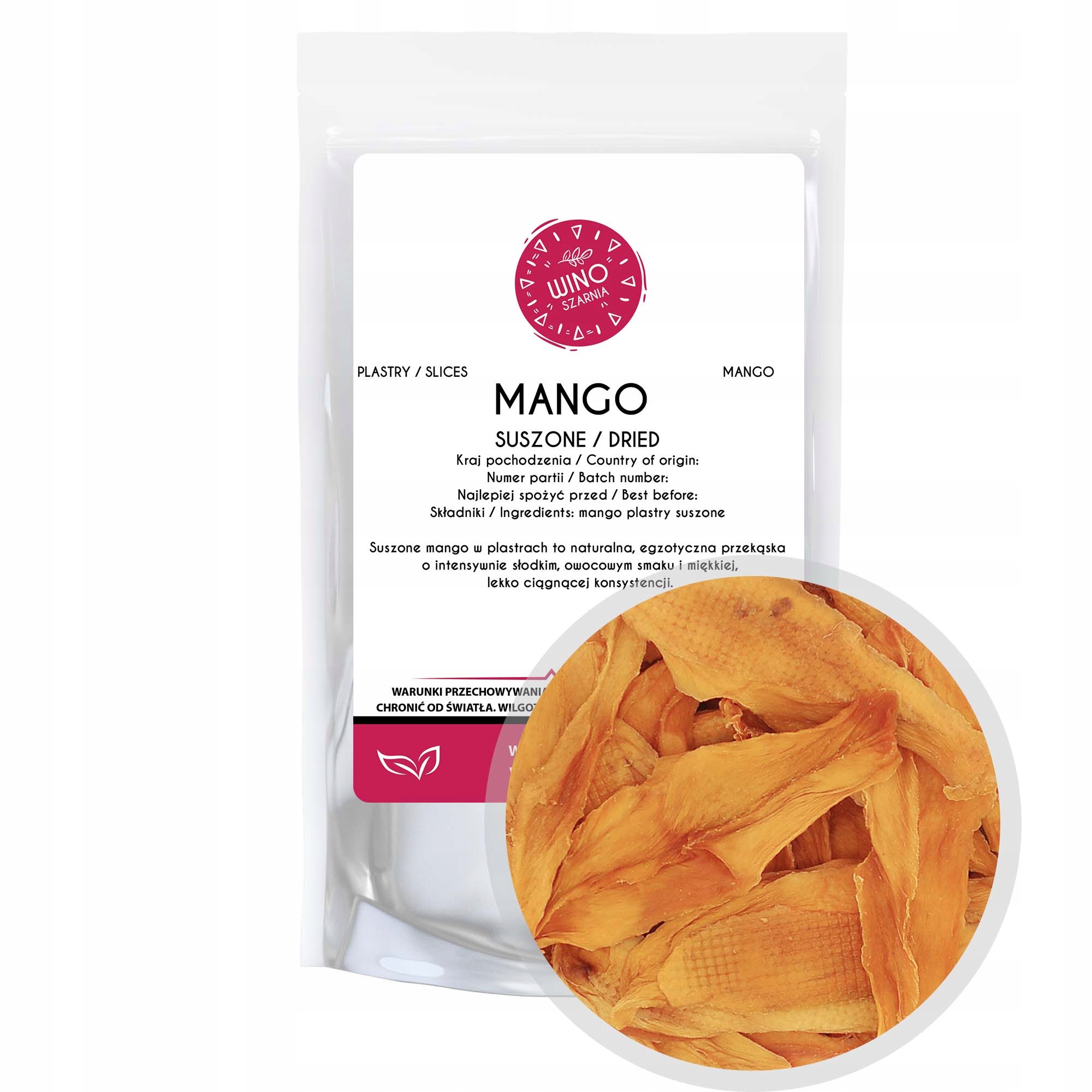 Mango suszone plastry - 500g Suszone Mango w Plastrach - Naturalna Słodycz