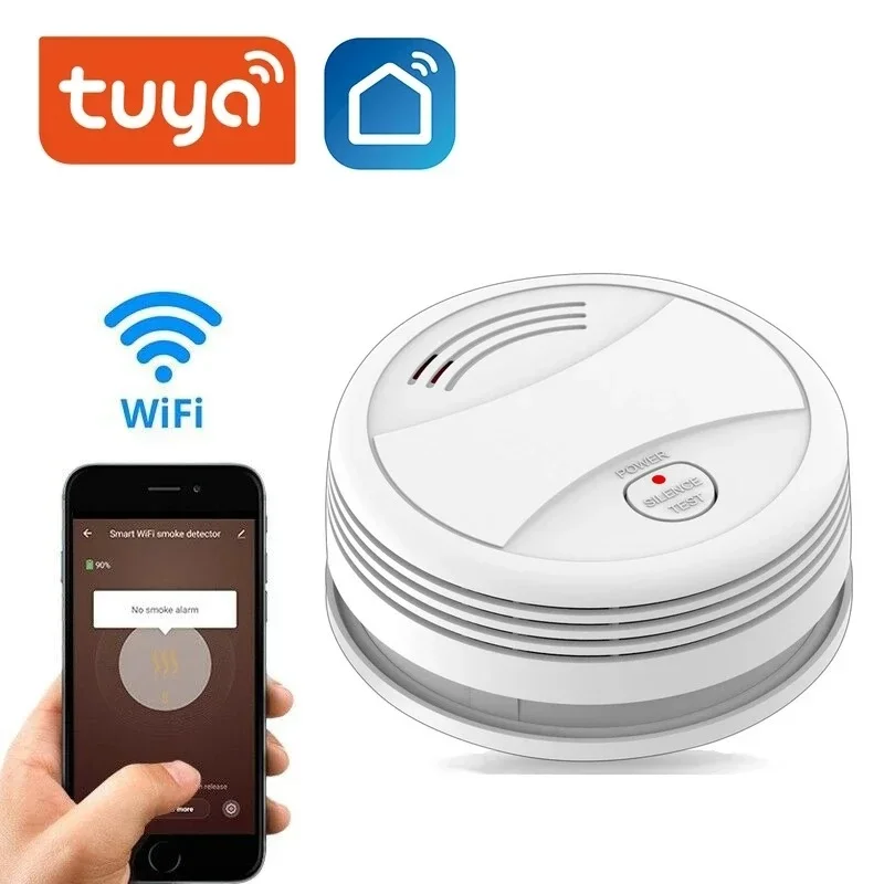 Tuya smart WiFi smoke alarm smart app information push smoke detector fire fighting security protection smart smoke detector
