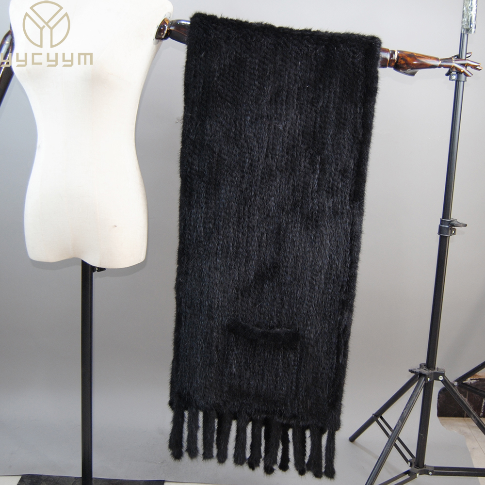 2026 Bestseller Langer Winter-Wärmeschal aus Echtem Natürlichem Nerzfell, Echtes Nerzfell-Tuch, Modischer Gestrickter Nerzfell-Schal für Damen